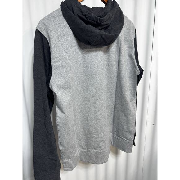 Burton Pullover Hoodie Gray Black Mountain Graphic Lightweight Sweatshirt SZ L - Picture 11 of 11